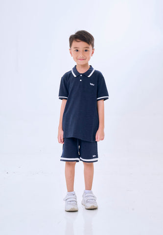 Mossimo Kids Thayer Navy Blue Polo Shirt & Shorts Set