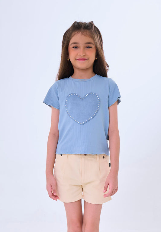 Mossimo Kids Chaskael Light Blue Ribbed Tshirt