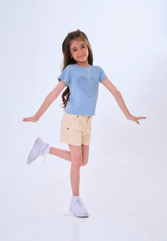 Mossimo Kids Chaskael Light Blue Ribbed Tshirt