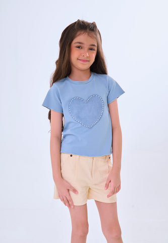 Mossimo Kids Chaskael Light Blue Ribbed Tshirt