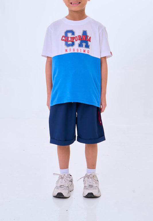 Mossimo Kids Eliam White Blue Regular Tshirt