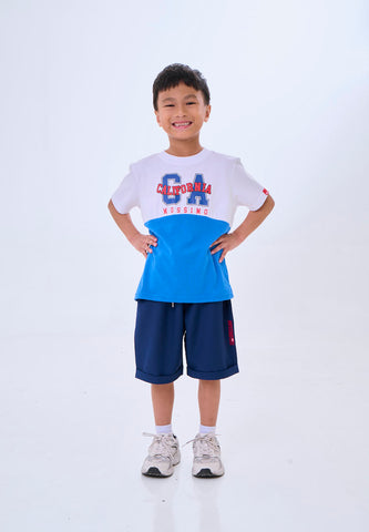 Mossimo Kids Eliam White Blue Regular Tshirt
