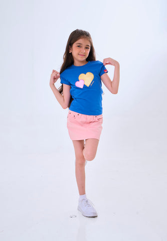 Mossimo Kids Amaru Dazz Blue  Basic Graphic Tshirt