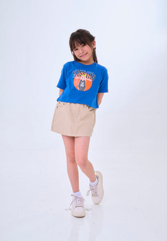 Mossimo Kids Ophelia Dazz Blue Basic Loose Cropped Tshirt