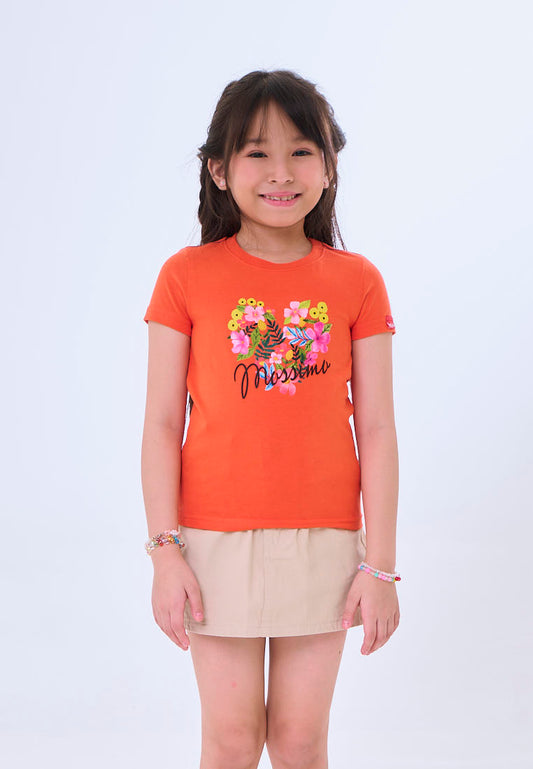 Mossimo Kids Chaska Red Orange Basic Graphic Tshirt