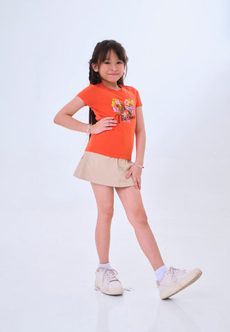Mossimo Kids Chaska Red Orange Basic Graphic Tshirt