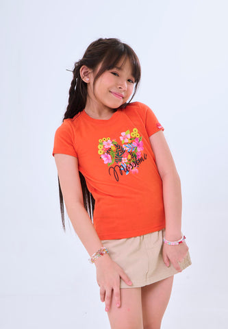 Mossimo Kids Chaska Red Orange Basic Graphic Tshirt
