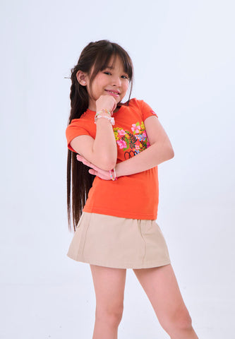 Mossimo Kids Chaska Red Orange Basic Graphic Tshirt