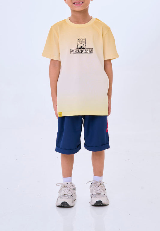 Mossimo Kids  Beige Spongebob Printed Color Block Tee