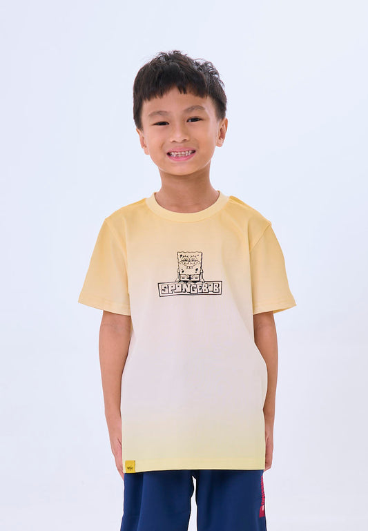 Mossimo Kids  Beige Spongebob Printed Color Block Tee