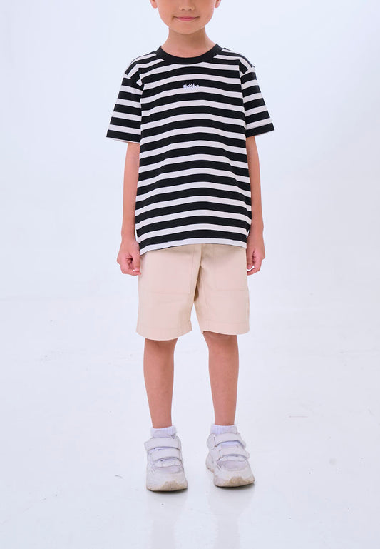 Mossimo Kids Flint Black Cream Striped Top & Shorts Set