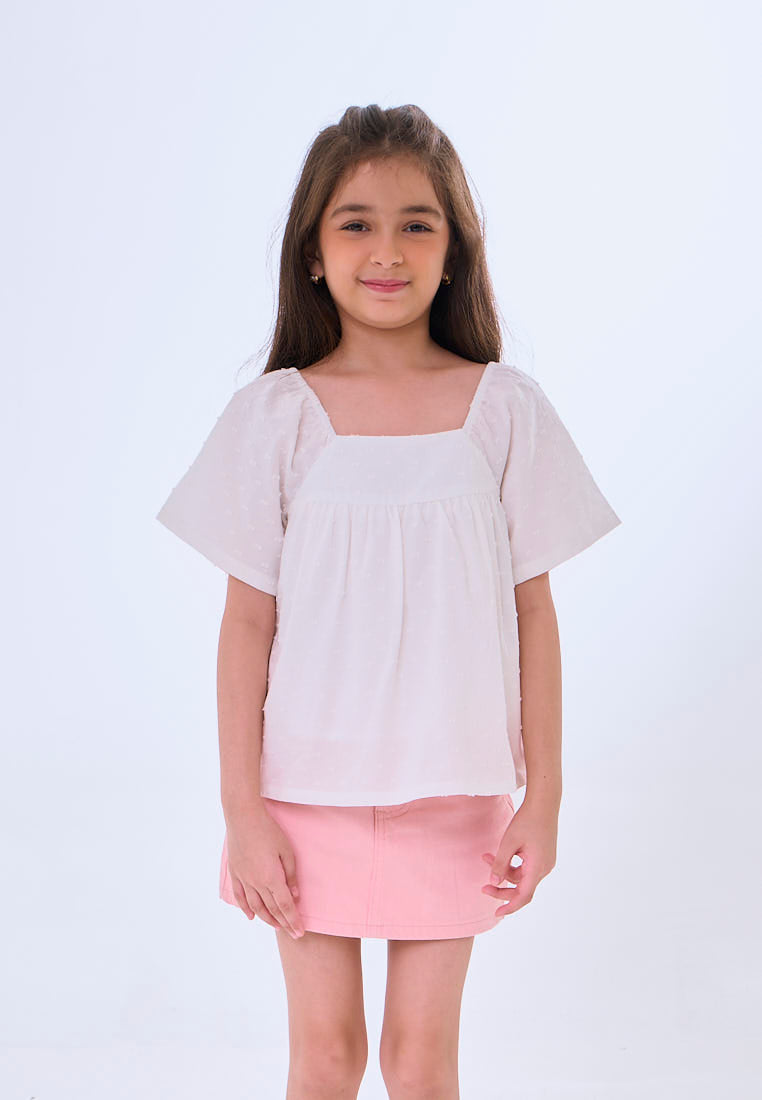Mossimo Kids Yaren White Ruffled Blouse Top