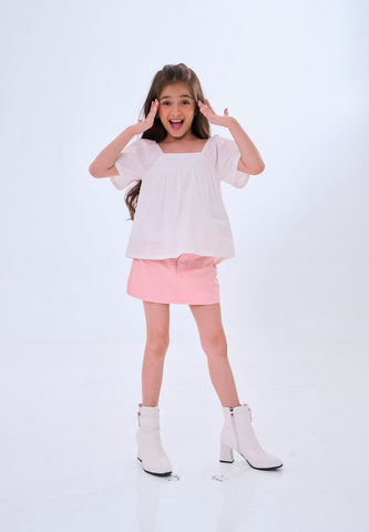 Mossimo Kids Yaren White Ruffled Blouse Top