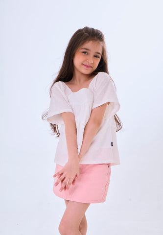Mossimo Kids Yaren White Ruffled Blouse Top