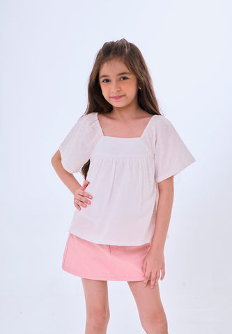 Mossimo Kids Yaren White Ruffled Blouse Top