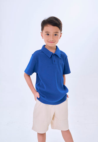 Mossimo Kids Faelan Blue Woven Short Sleeves Top
