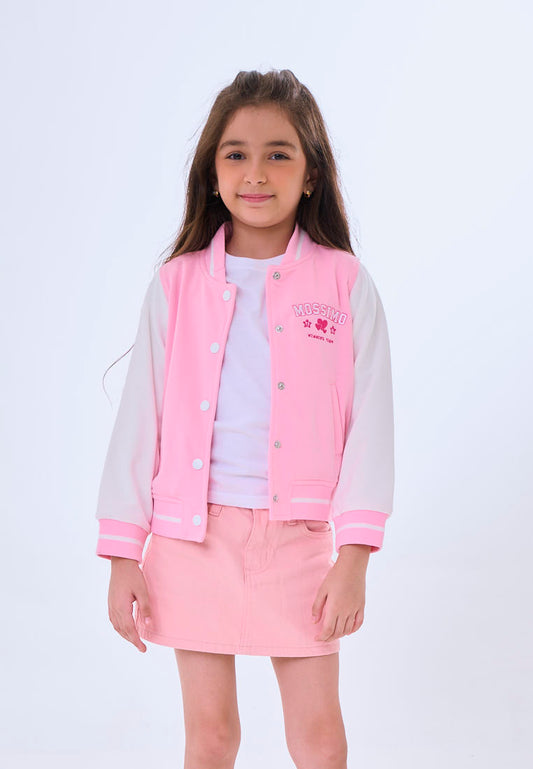 Mossimo Kids Winnie Pink White Bomber Jacket