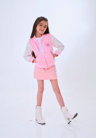 Mossimo Kids Winnie Pink White Bomber Jacket