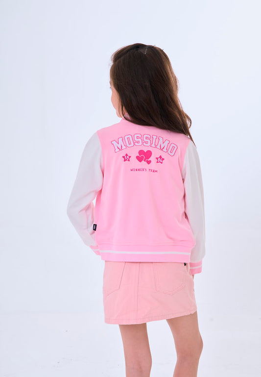 Mossimo Kids Winnie Pink White Bomber Jacket