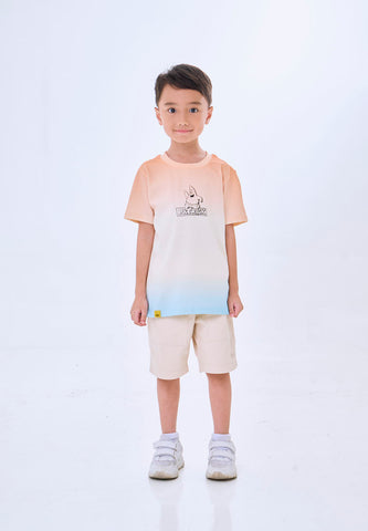 Mossimo Kids  Beige Patrick Printed Color Block Tee