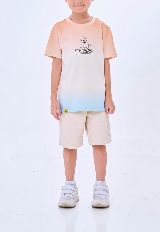 Mossimo Kids  Beige Patrick Printed Color Block Tee