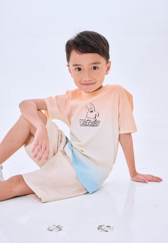 Mossimo Kids  Beige Patrick Printed Color Block Tee