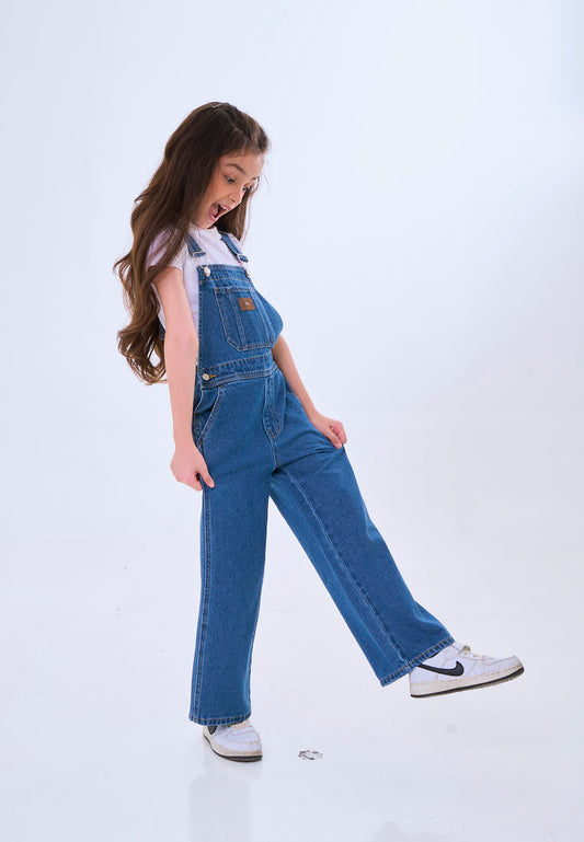 Mossimo Kids Bambi Medium Blue Long Denim Jumper Pants