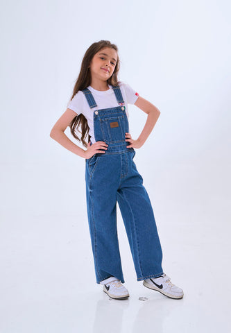 Mossimo Kids Bambi Medium Blue Long Denim Jumper Pants