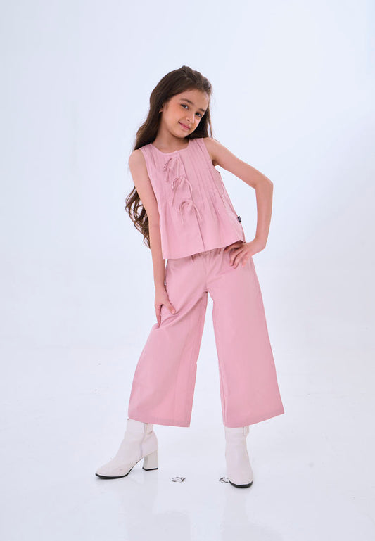 Mossimo Kids Tahlia Pink Pleated Shirt & Pants Set w/ Bows