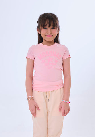 Mossimo Kids Lorien Pink Cream Graphics Regular Tshirt