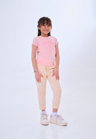 Mossimo Kids Lorien Pink Cream Graphics Regular Tshirt