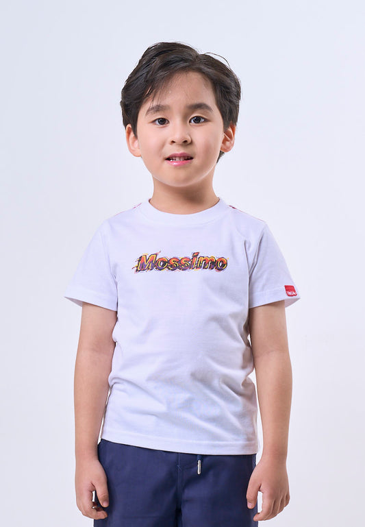 Mossimo Kids Boys White Graphic Print Basic Tshirt