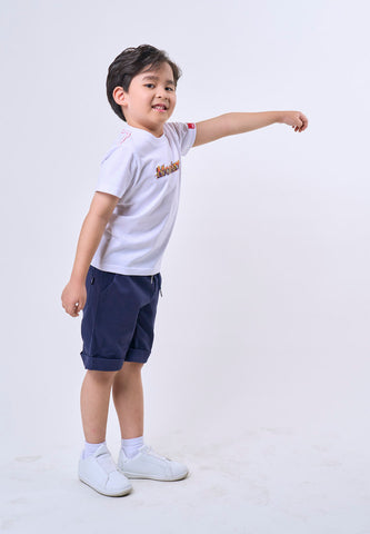 Mossimo Kids Boys White Graphic Print Basic Tshirt