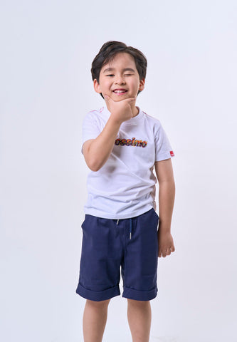 Mossimo Kids Boys White Graphic Print Basic Tshirt