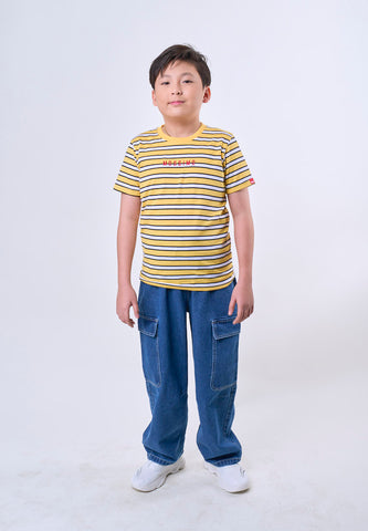 Mossimo Kids Boys Embroidered Stripes Basic Tshirt