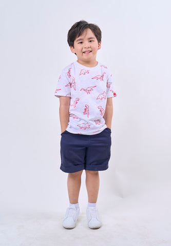 Mossimo Kids Boys' White Dino Origami Graphic Tshirt