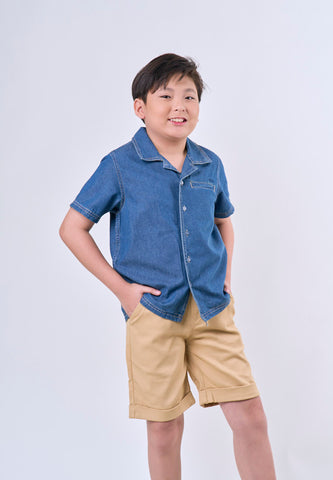 Mossimo Kids Med Blue Denim Washed with Welt Pocket Polo - For Boys