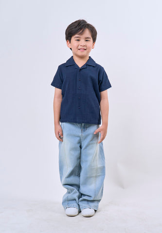 Mossimo Kids Boys' Textured Collar Polo Top