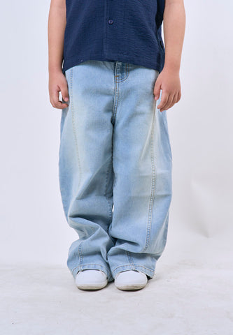 Mossimo Kids Boys' Light Blue Vintage Washed Baggy Jeans