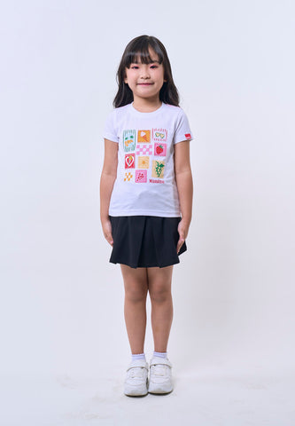 Mossimo Kids Girls' White Fruit Patch Graphic Tshirt