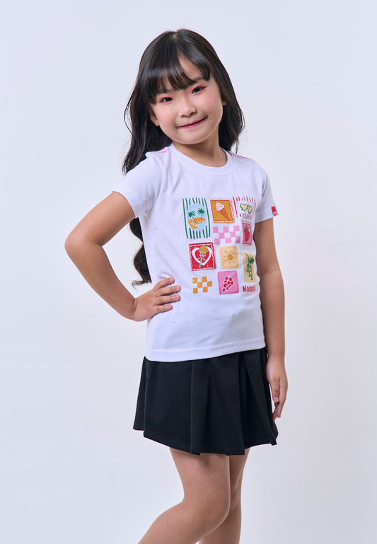 Mossimo Kids Girls' White Fruit Patch Graphic Tshirt