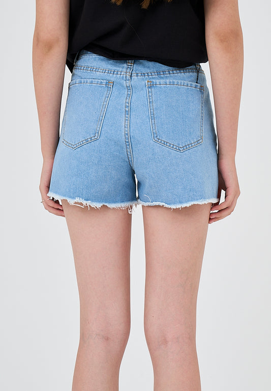 Mossimo Denice Light Blue High Rise Denim Micro Shorts