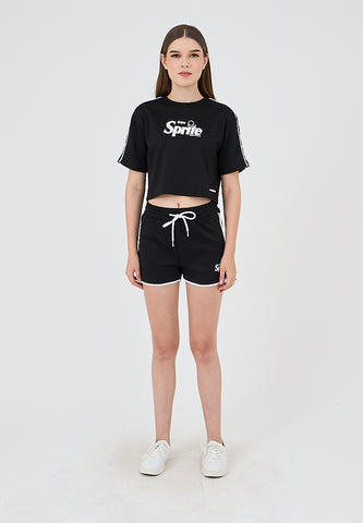Mossimo Gracielyn Sprite Black Modern Cropped Shirt and Shorts