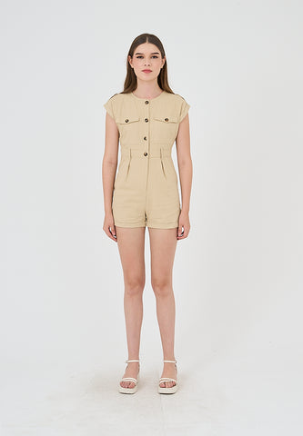 Mossimo Dani Beige Romper