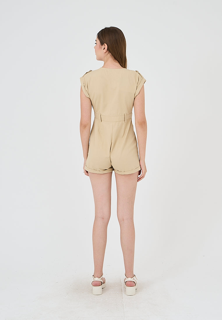 Mossimo Dani Beige Romper