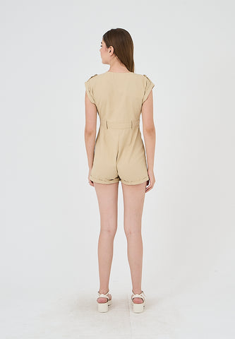 Mossimo Dani Beige Romper