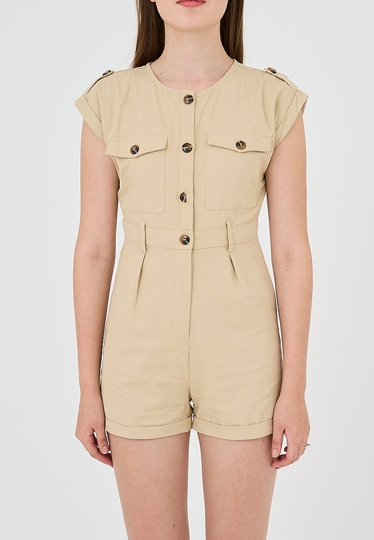Mossimo Dani Beige Romper