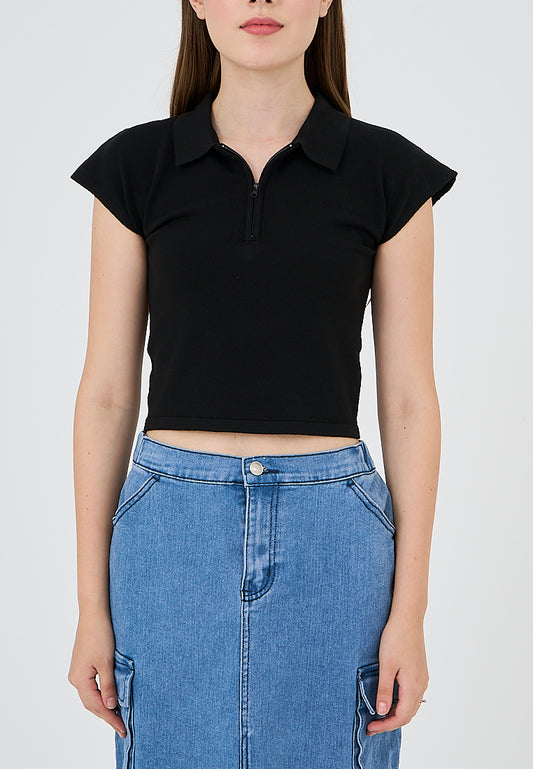 Mossimo Jemalyn Black Knitted Top