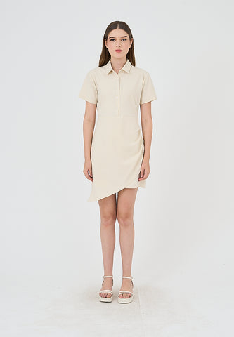Mossimo Regine Beige Polo Dress with Overlap Skirt