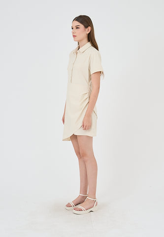 Mossimo Regine Beige Polo Dress with Overlap Skirt